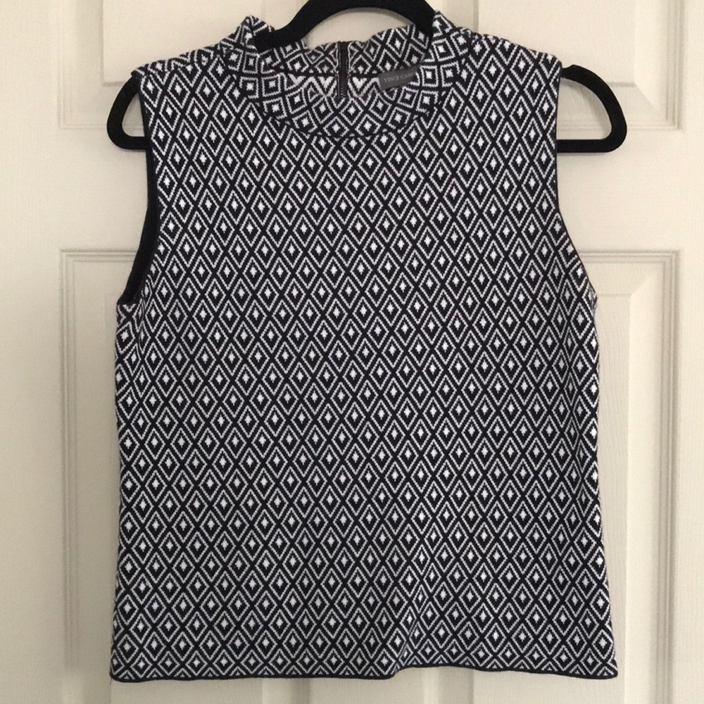 Black and white Vince Camuto tank top